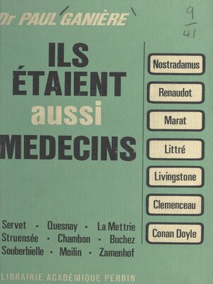 cover image of Ils étaient aussi médecins